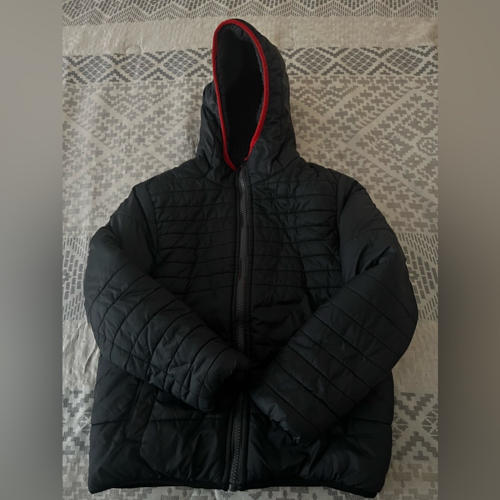 Boys Black Puffer Jacket